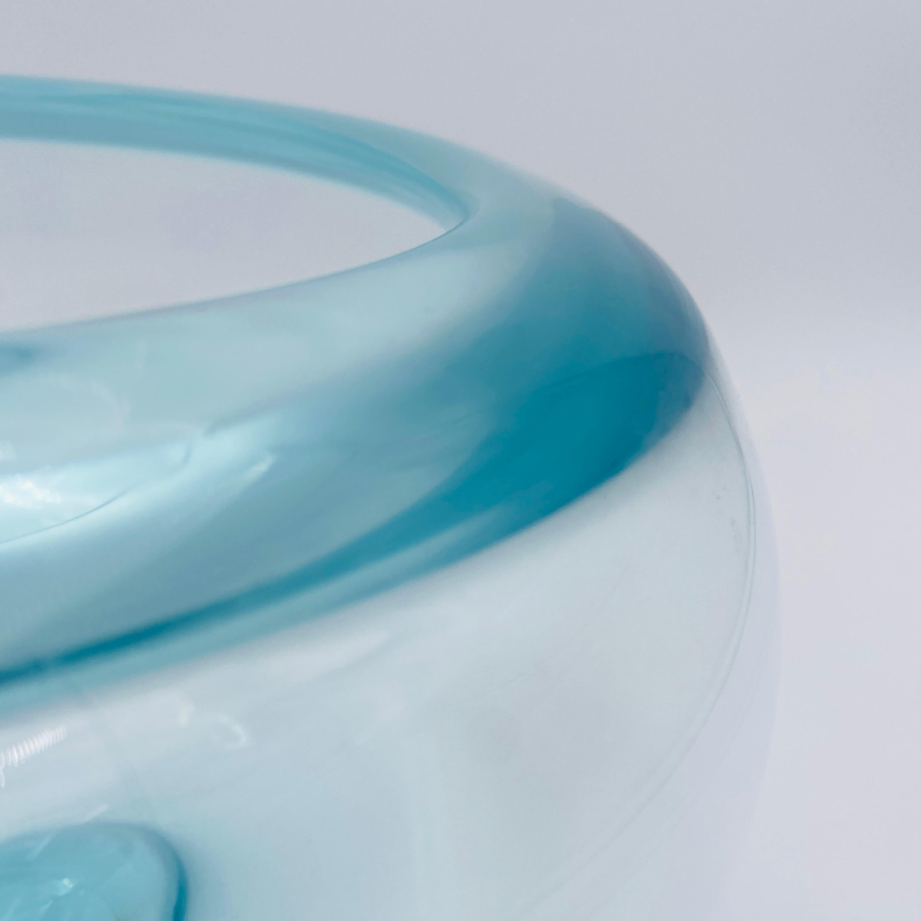 Mid Century Crystal Bowl by Per Lutken for Holmegaard, Denmark In Good Condition For Sale In San Juan Capistrano, CA