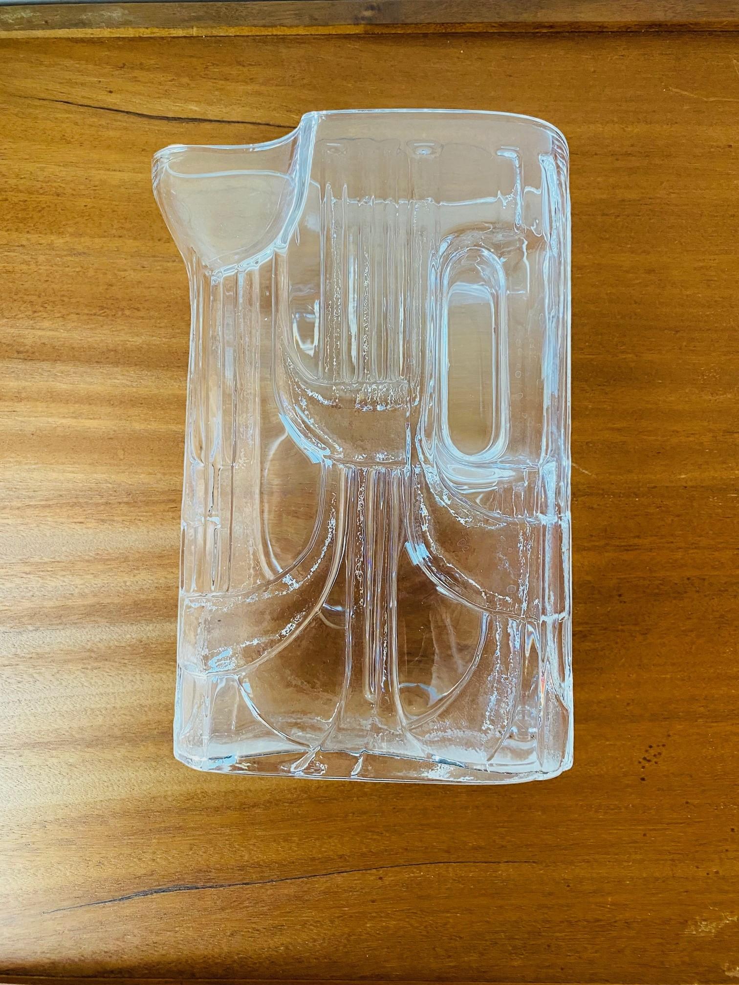 Mid Century Crystal Cocktail or Martini Pitcher by Reidel In Good Condition In San Diego, CA