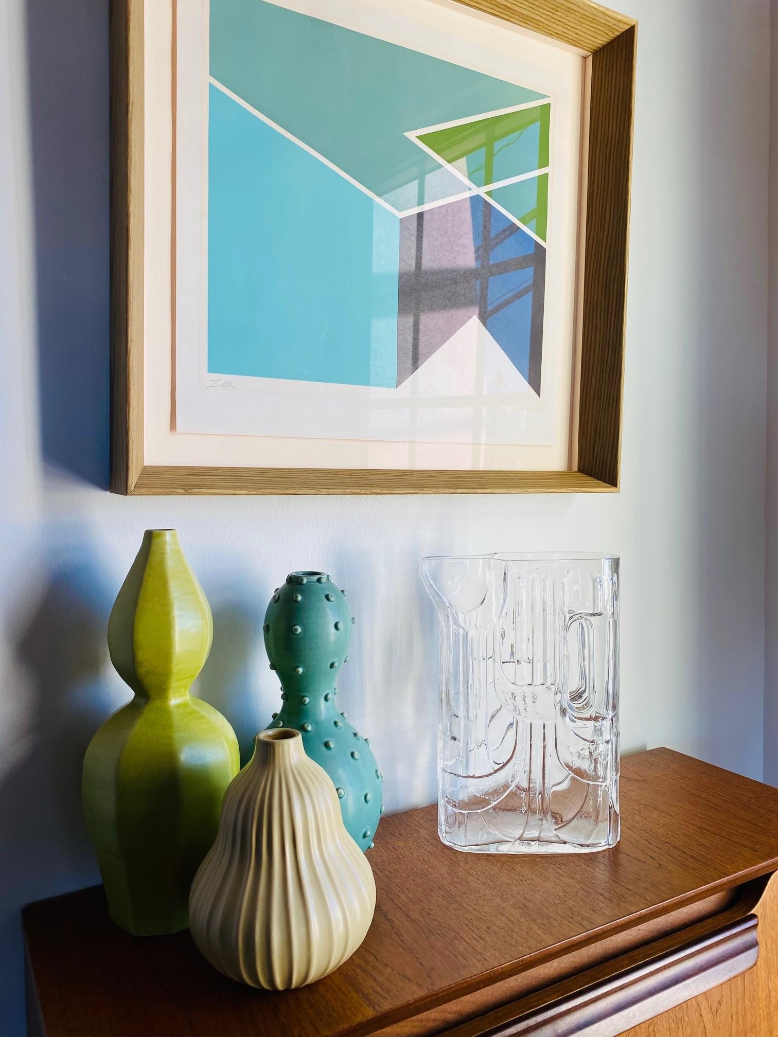 Mid Century Crystal Cocktail or Martini Pitcher by Reidel 1