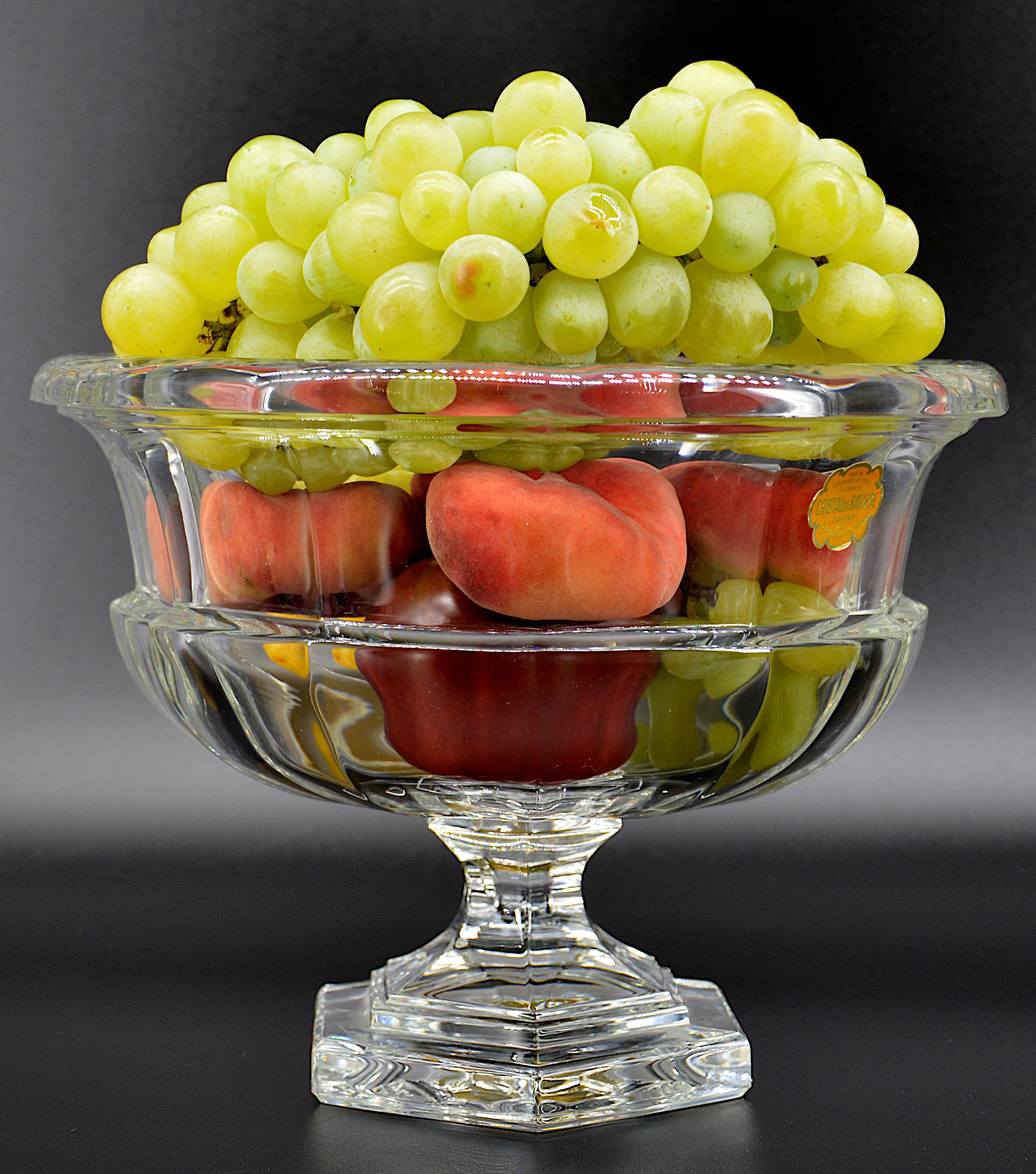 Mid-Century Crystal Fruit Centerpiece, 1950s For Sale 4