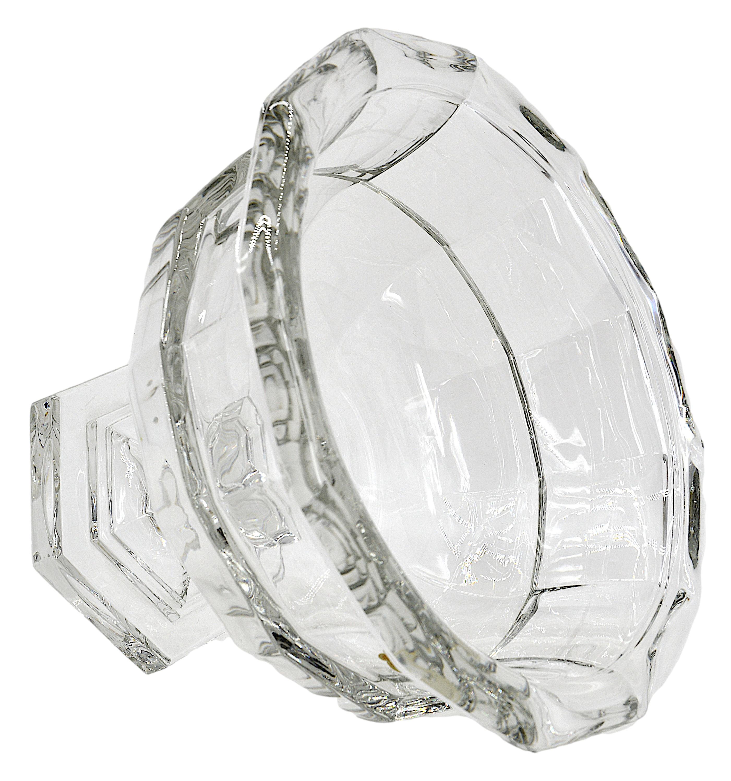 Mid-Century Crystal Fruit Centerpiece, 1950s In Good Condition For Sale In Saint-Amans-des-Cots, FR