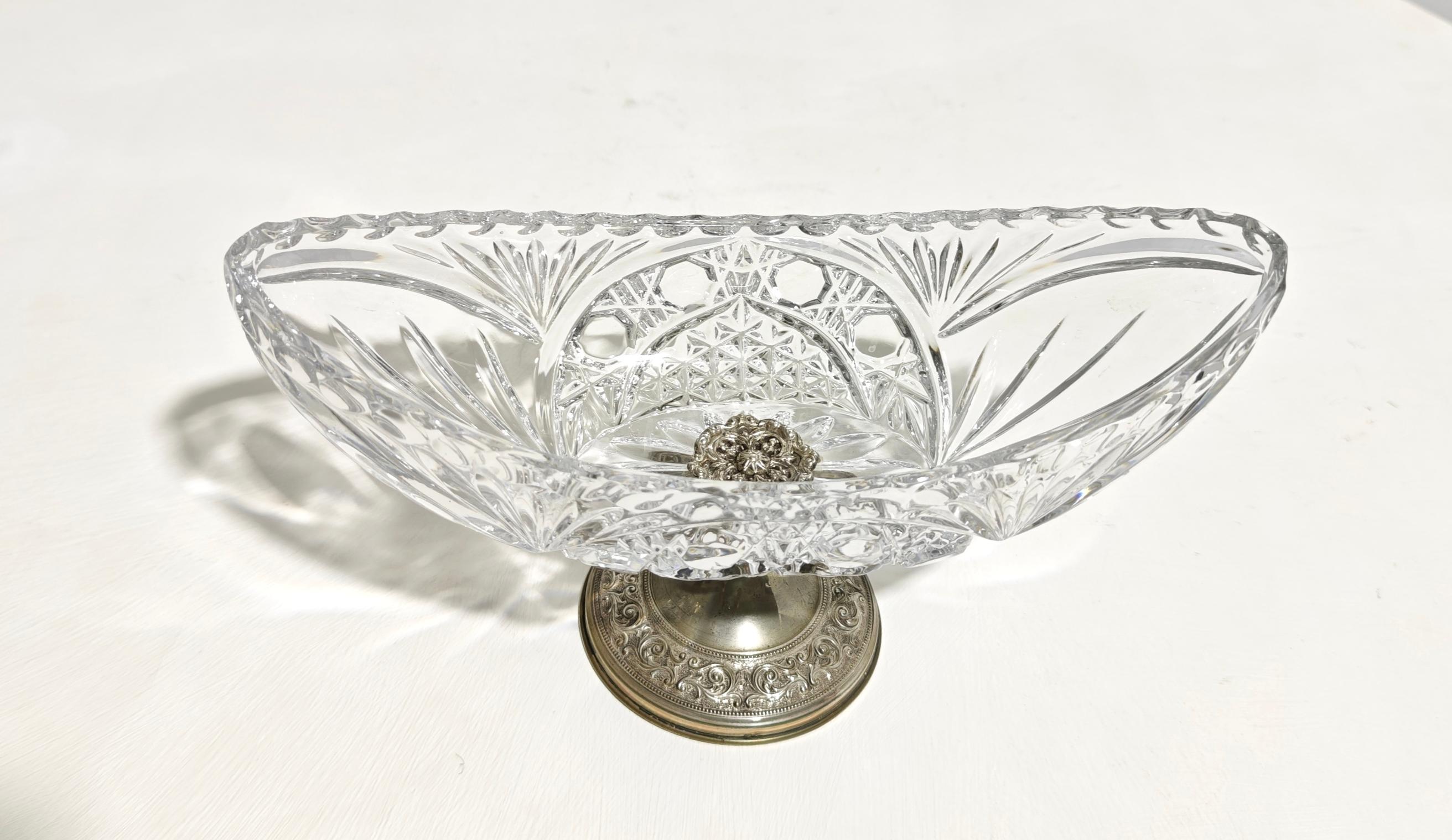 Mid-Century Crystal Glass and Silver Centerpiece Production Italian 1950/60s For Sale 5