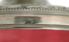 Mitte des Jahrhunderts Kristallglas und Silber Tafelaufsatz Produktion Italienisch 1950/60er Jahre