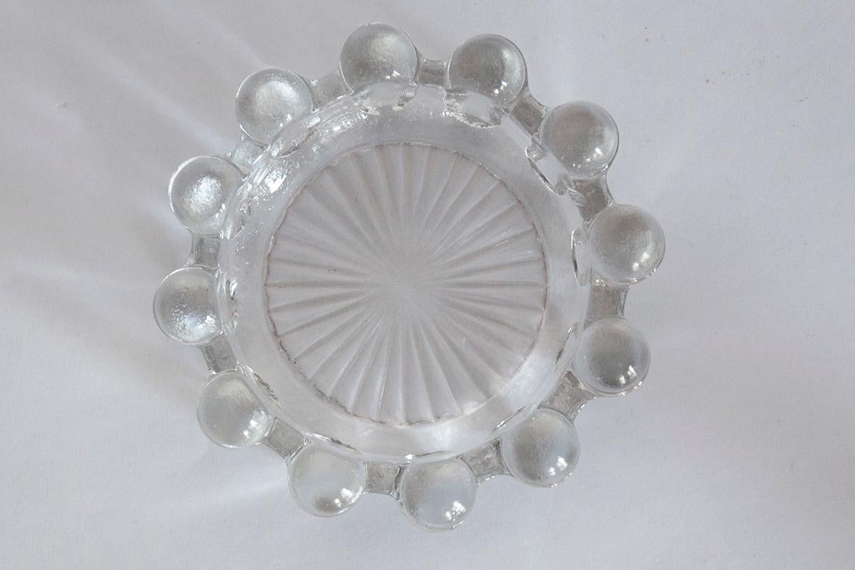 Mid Century Crystal Glass Ashtray Bowl, Italy, 1970s For Sale 4