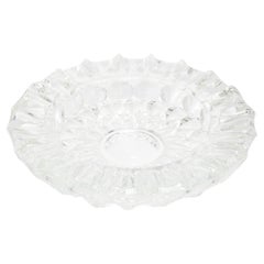 Mid Century Crystal Glass Ashtray Bowl, Italy, 1970s