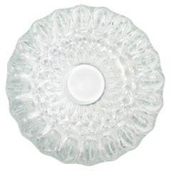 Mid Century Crystal Glass Ashtray Bowl, Italy, 1970s