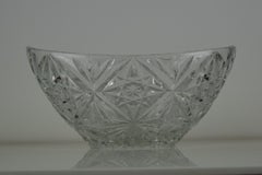 Bol en verre de cristal du milieu du siècle, années 1960