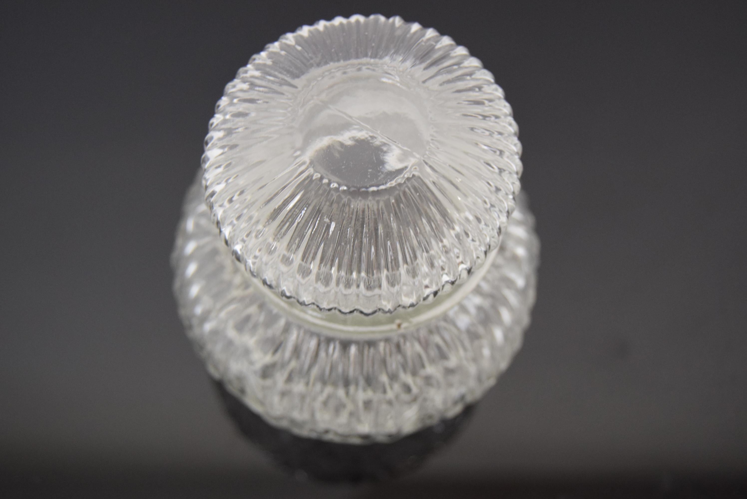 Mid-century Crystal Glass Can, 1950's.  For Sale 1