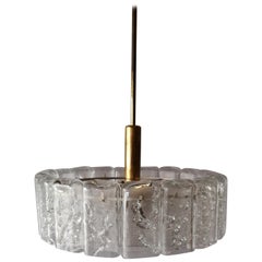 Midcentury Crystal Glass Chandelier by Doria, Germany, 1960s