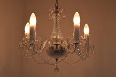 Mid-Century Crystal Glass Chandelier by Kamenicky Senov, 1960's