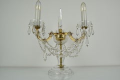 Mid-Century Crystal Glass Table Lamp by Kamenicky Senov, 1960's