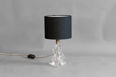 Mid-Century Crystal Glass Table Lamp