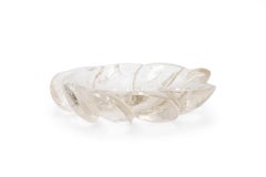 Mid-Century Crystal Leaf Ashtray