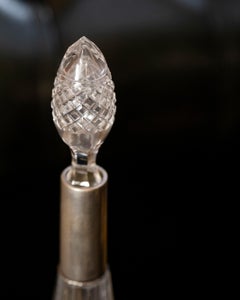 Mid-Century Crystal Liquor Decanter Bottle with a Special Design Stopper