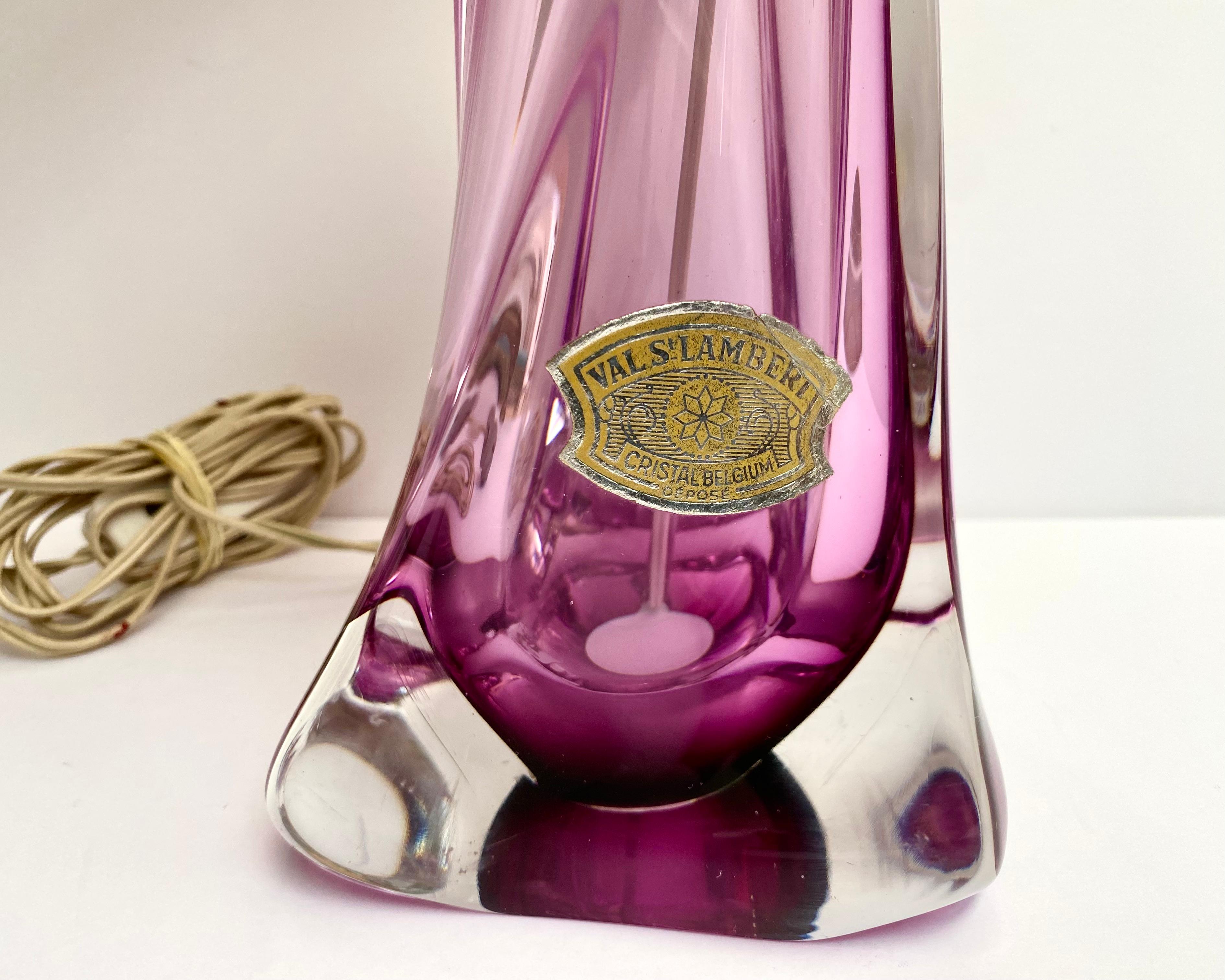 Milieu du XXe siècle Lampe de bureau belge du milieu du siècle dernier du Val Saint Lambert, années 1960 en vente