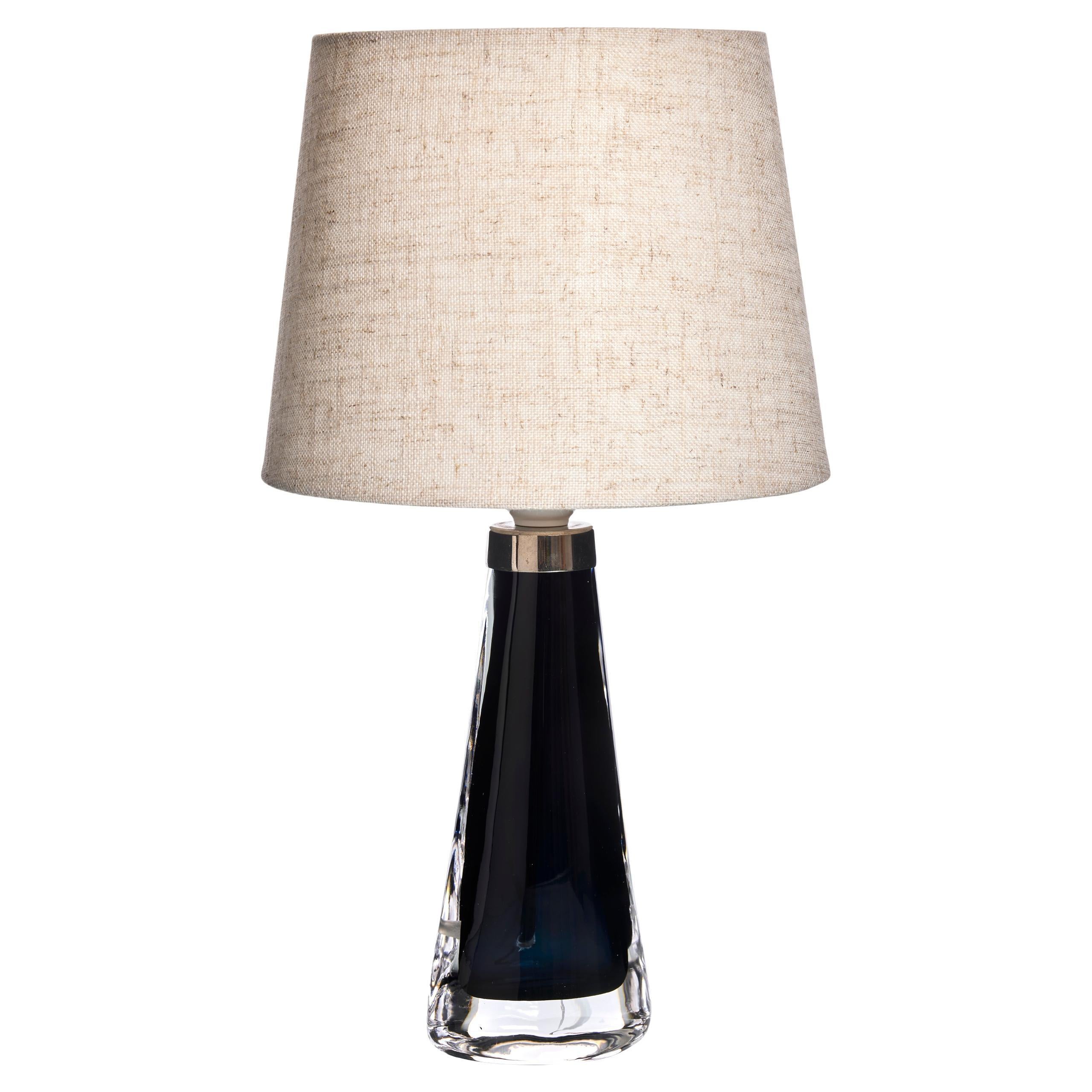 Mid-Century Crystal Table Lamp by Carl Fagerlund for Orrefors, Sweden, 1960s