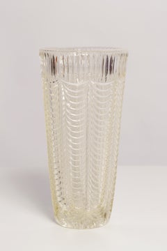 Vase transparent en cristal du milieu du siècle, Italie, années 1960
