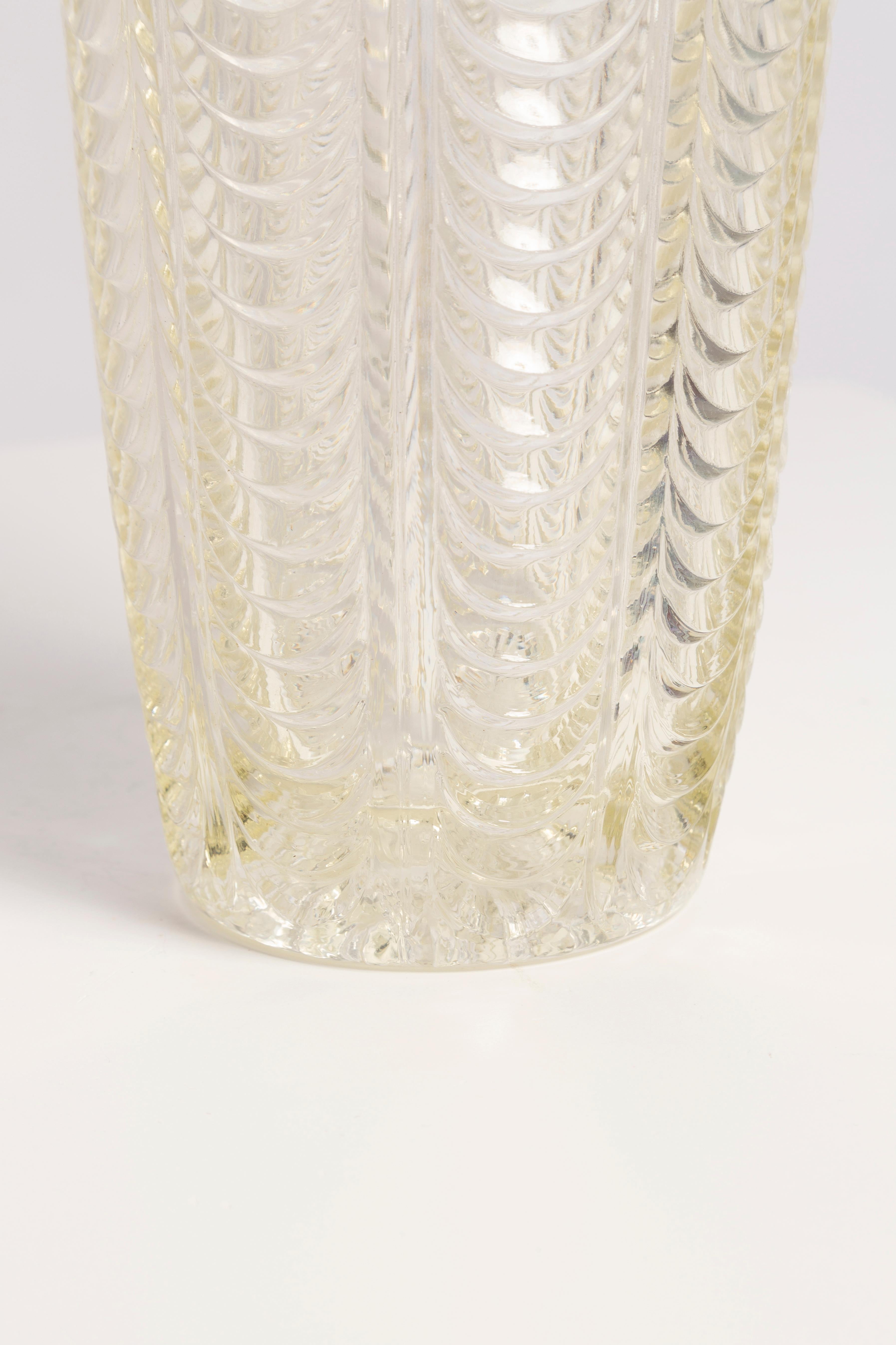 20ième siècle Vase transparent en cristal du milieu du siècle, Italie, années 1960 en vente