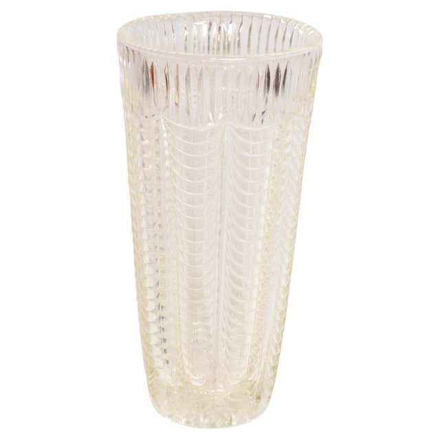 Vintage Art Glass Vase, Italy, Transparent Design, 1970s, 21.3 cm For ...