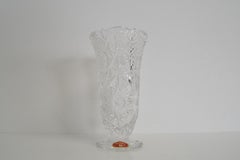 Jarrón de cristal de mediados de siglo, Bohemia, años 50