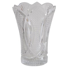Mid-century Crystal Vase, Glasswork Novy Bor, 1960's. 