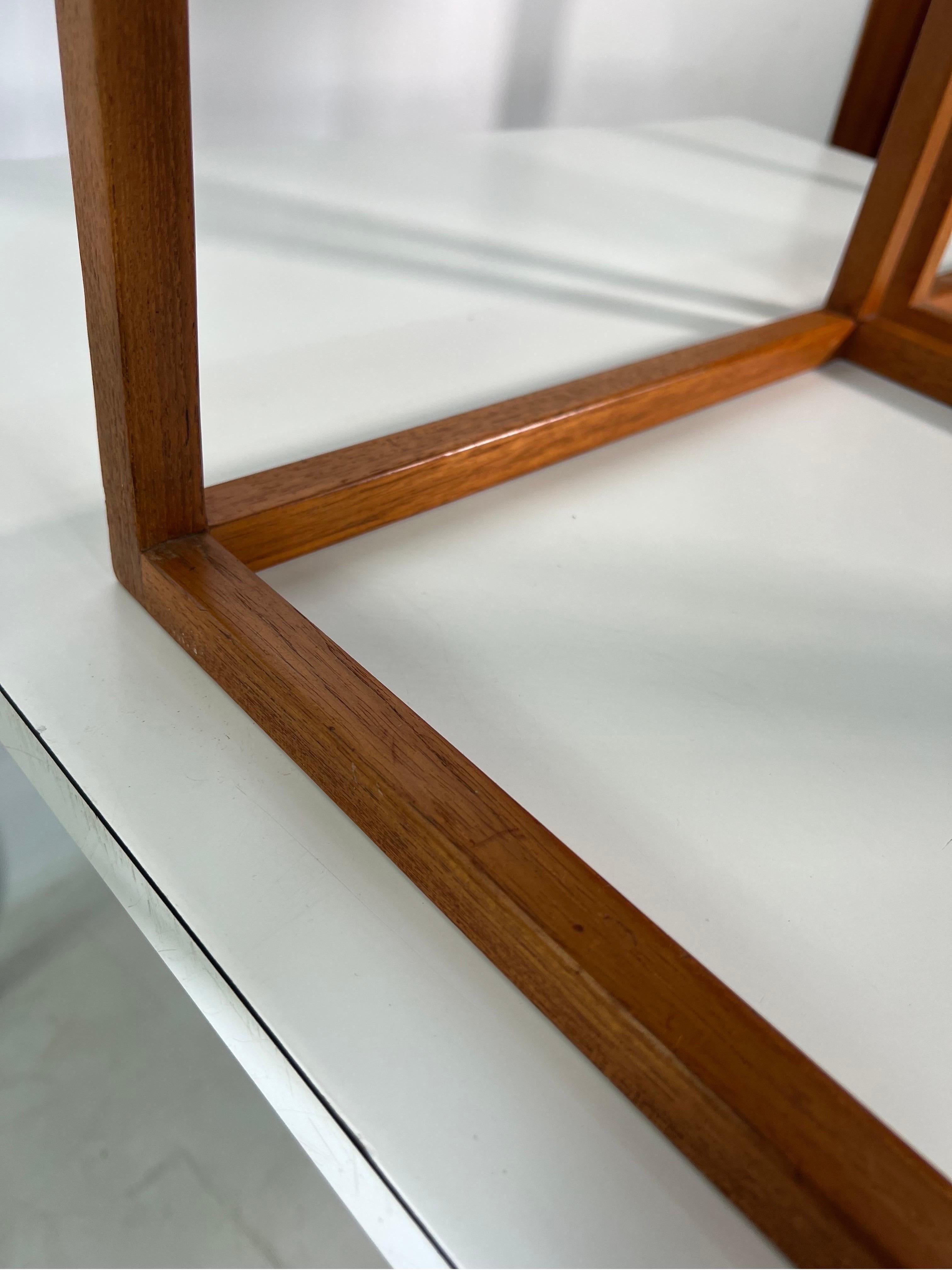 Mid Century Cube Side Tables by Kai Kristiansen, a Pair 3