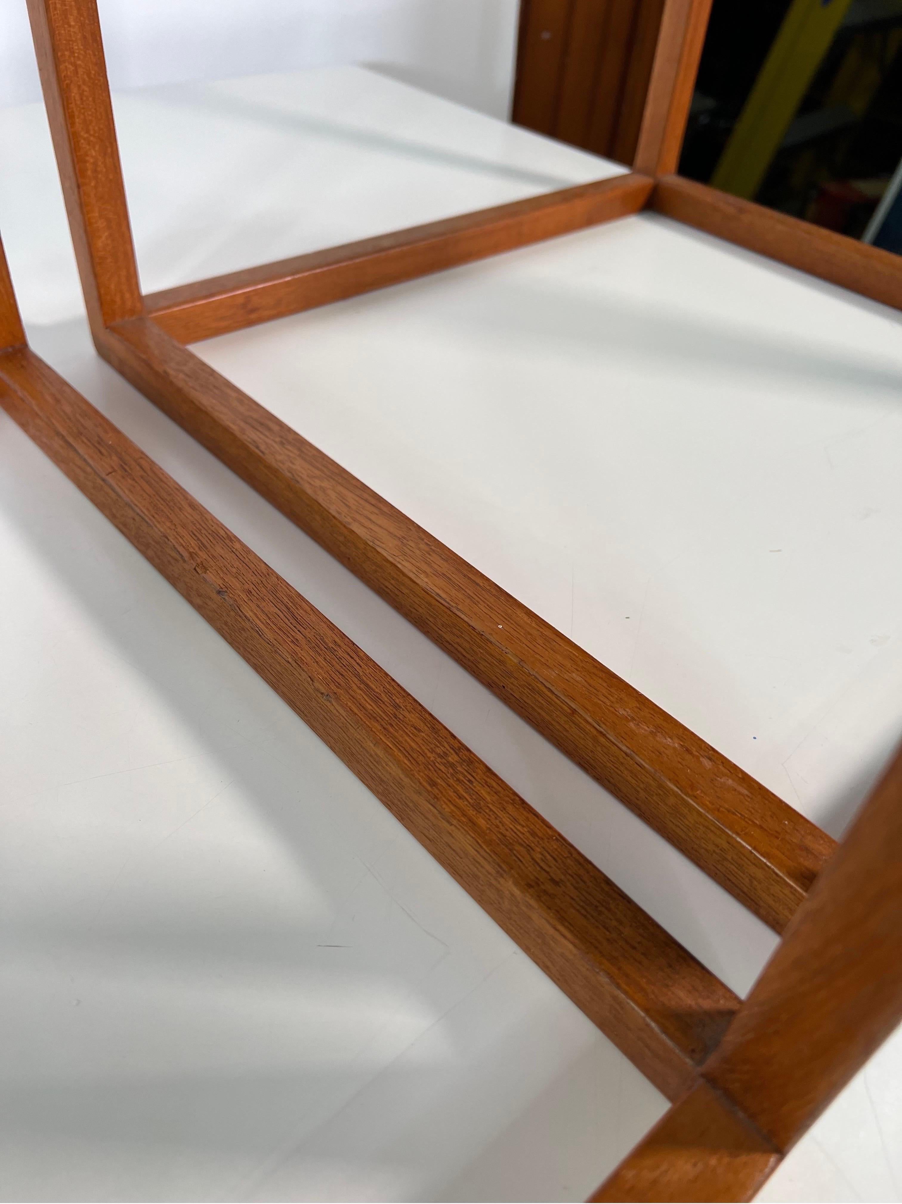 Mid Century Cube Side Tables by Kai Kristiansen, a Pair 4