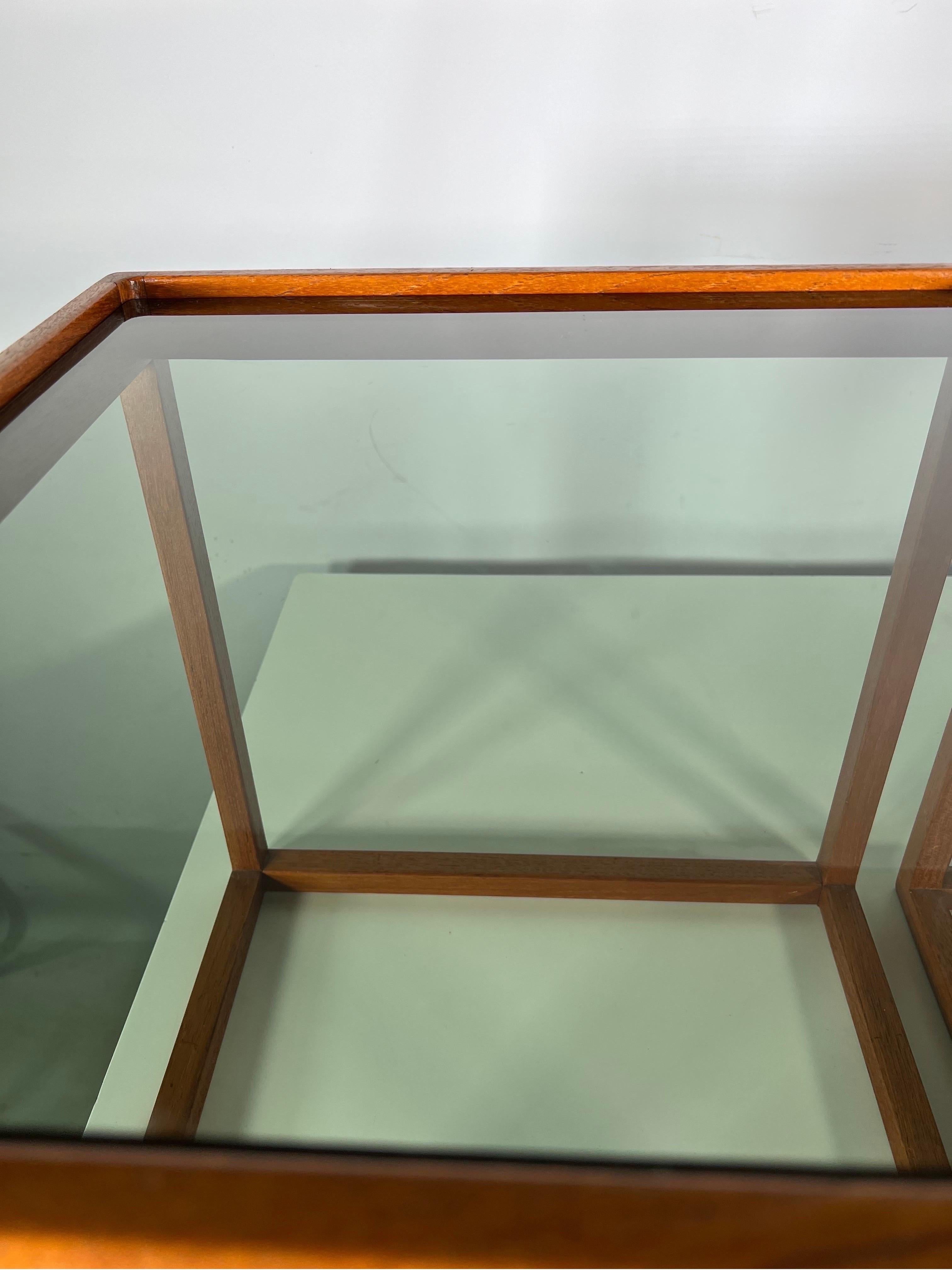 Mid Century Cube Side Tables by Kai Kristiansen, a Pair In Good Condition In Esperance, NY