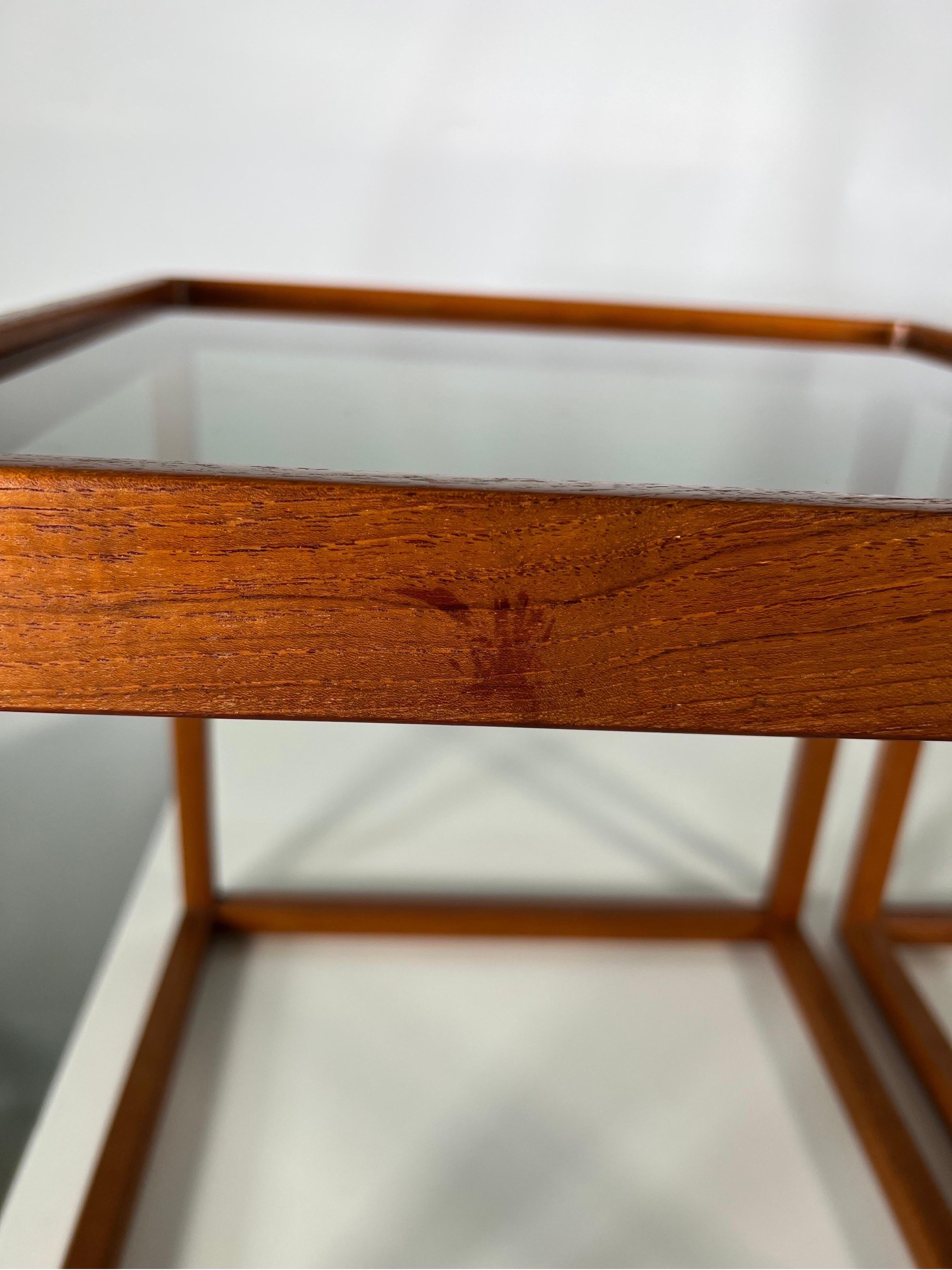 Mid Century Cube Side Tables by Kai Kristiansen, a Pair 1