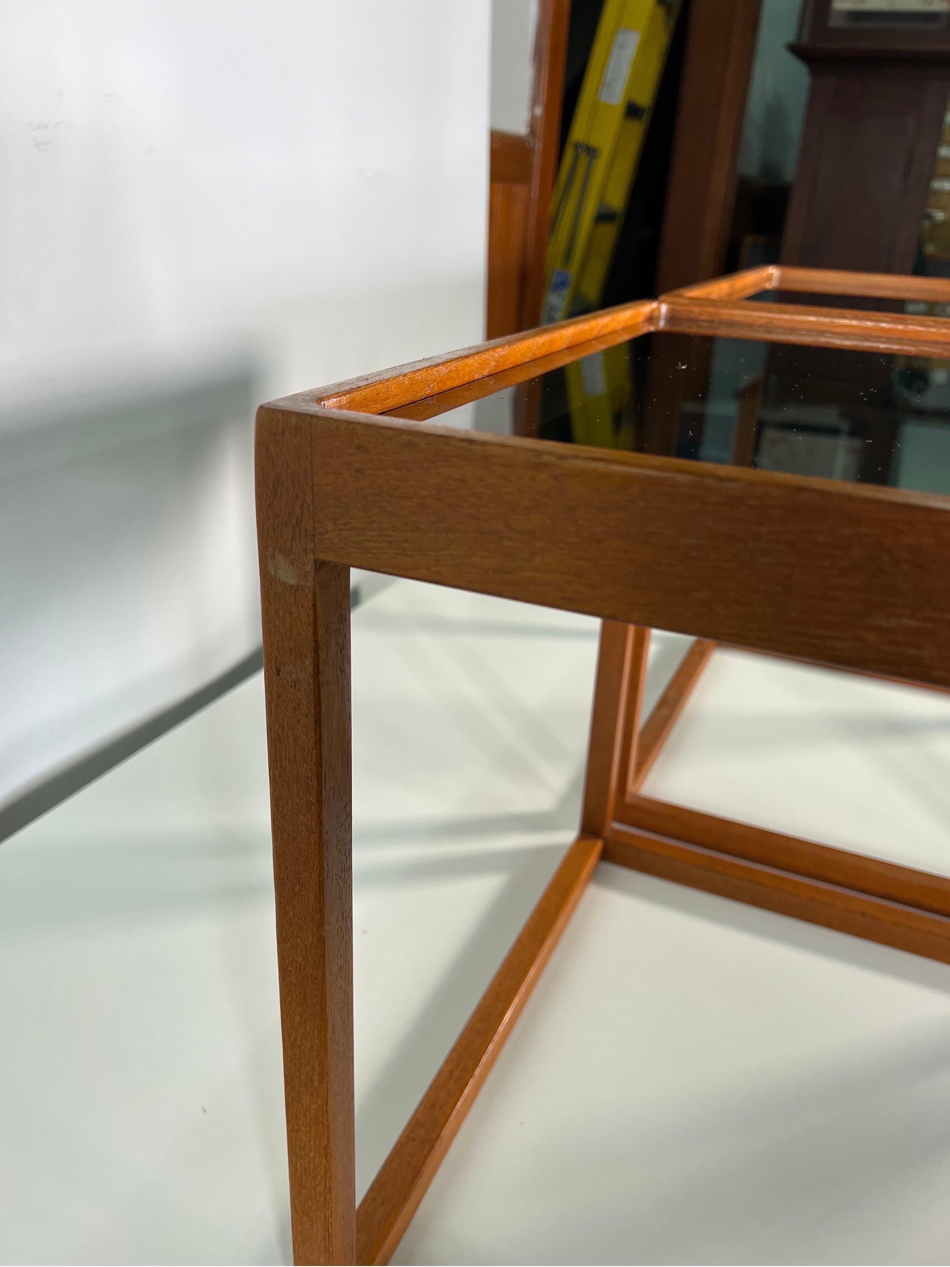 Mid Century Cube Side Tables by Kai Kristiansen, a Pair 2