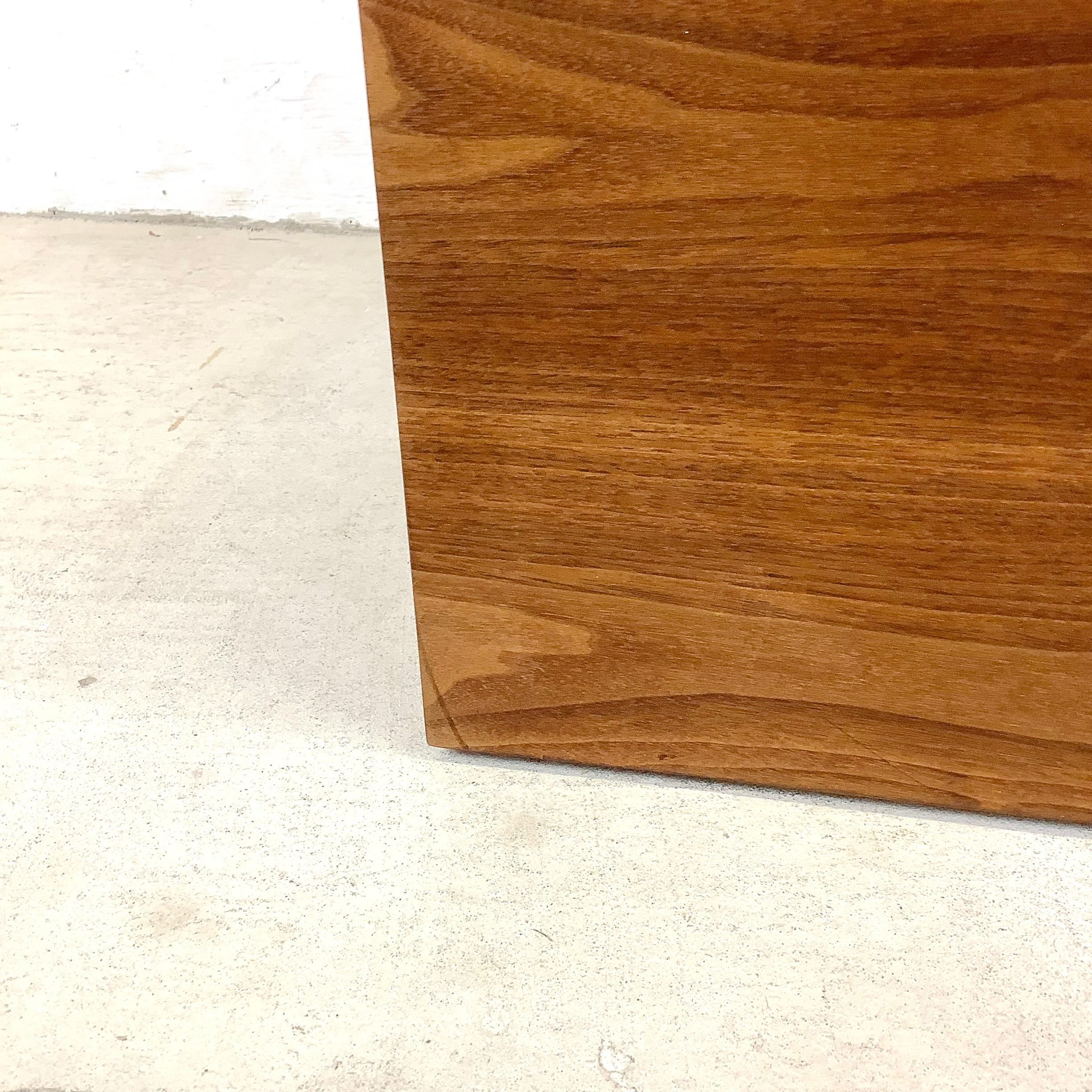 Mid-Century Cube Walnut End Table 6