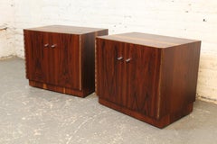 Mid-Century Cubic Rosewood Nightstands by Directional Furniture