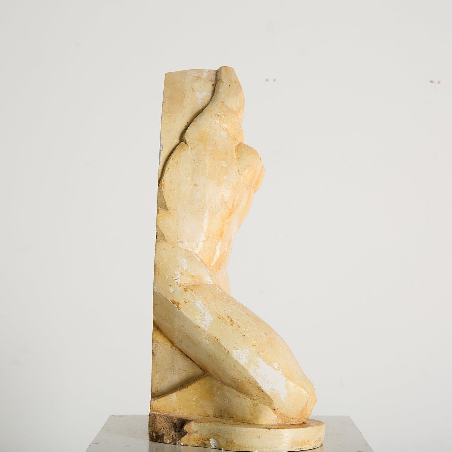 Étude de nu en plâtre cubiste du milieu du siècle, années 1960 en vente 2