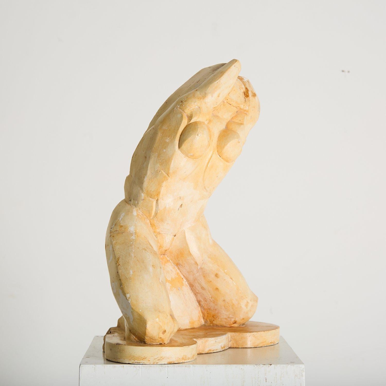 Étude de nu en plâtre cubiste du milieu du siècle, années 1960 en vente 3