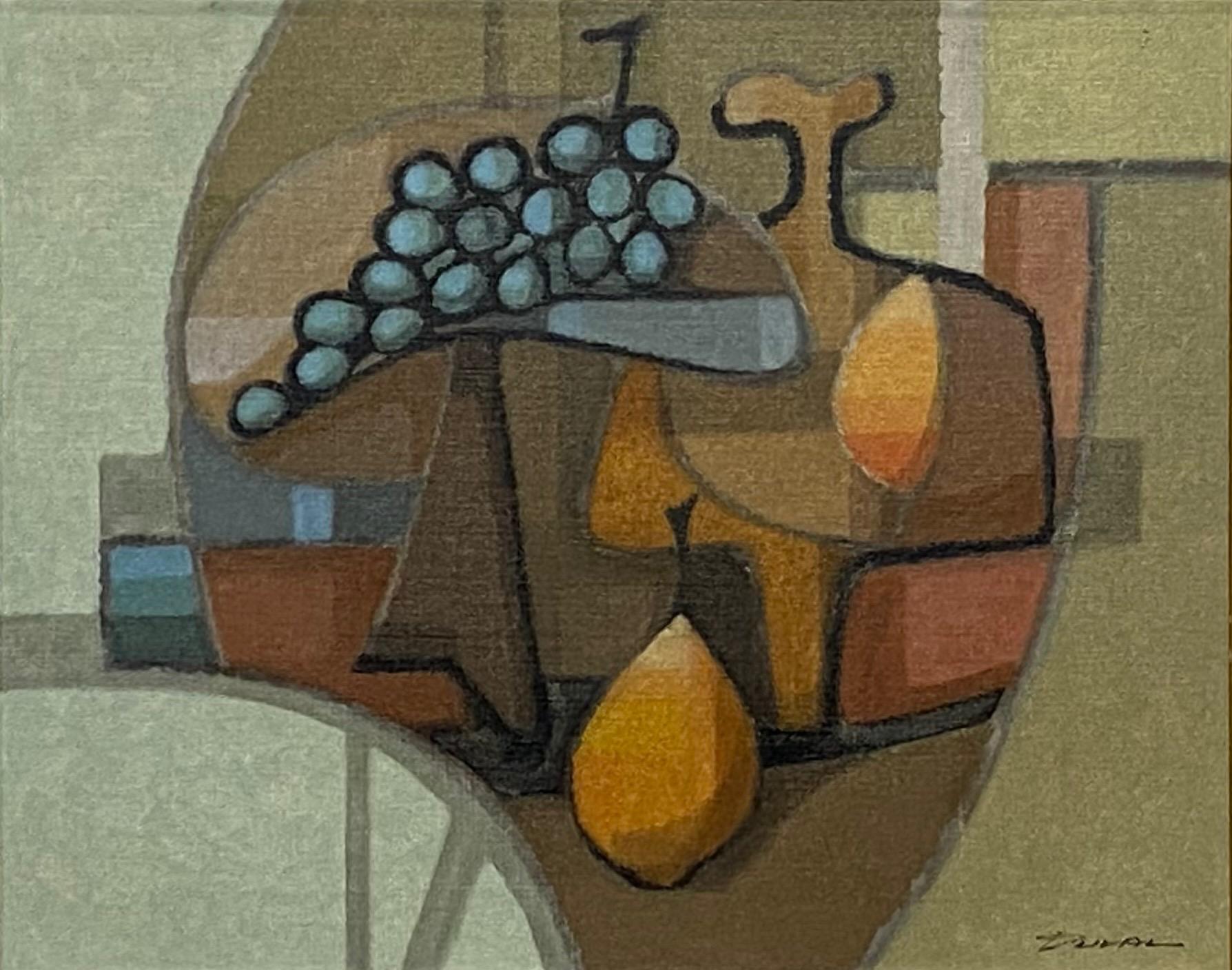 Mid-Century Modern Mid Century Cubist Still Life Oil Painting, California / Bay Area Artist 1950's