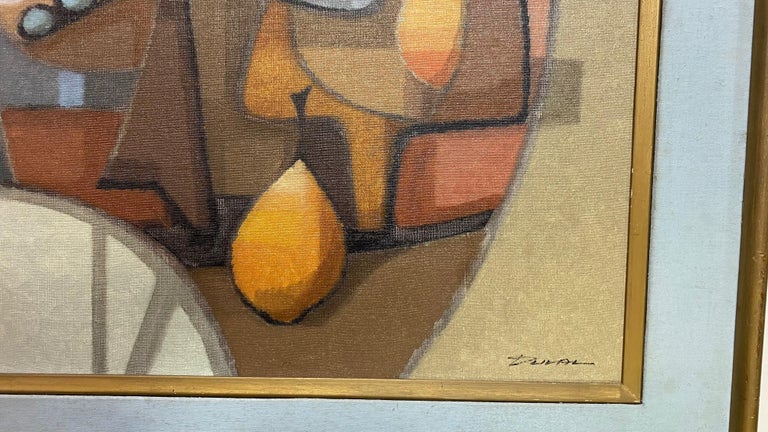 Mid Century Cubist Still Life Oil Painting, California / Bay Area Artist 1950's In Good Condition In San Francisco, CA