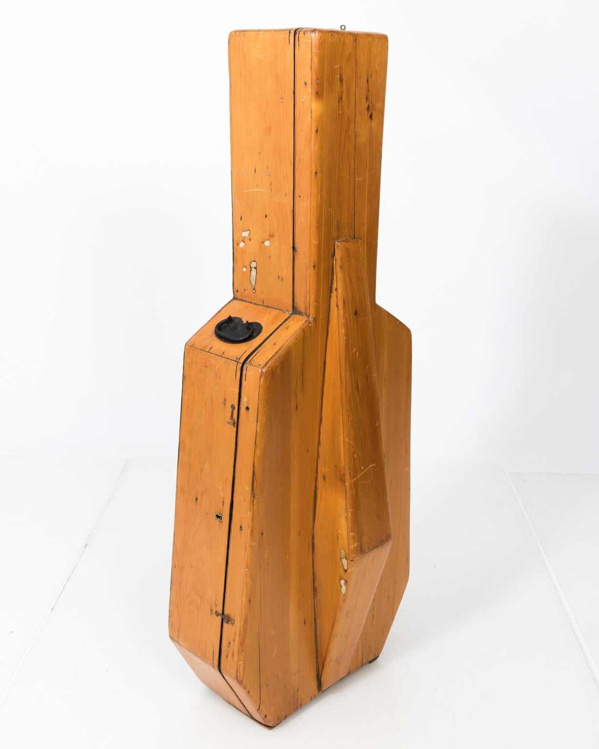 Midcentury Cubist Style Cello Case In Good Condition For Sale In Stamford, CT