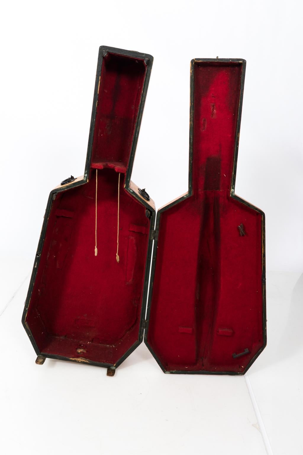 Wood Midcentury Cubist Style Cello Case For Sale