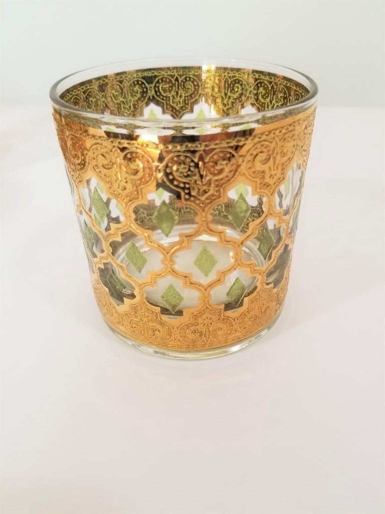 Mid Century Culver 22k Gold Glassware Set of 6 at 1stDibs culver 22k glassware, 22k gold by culver