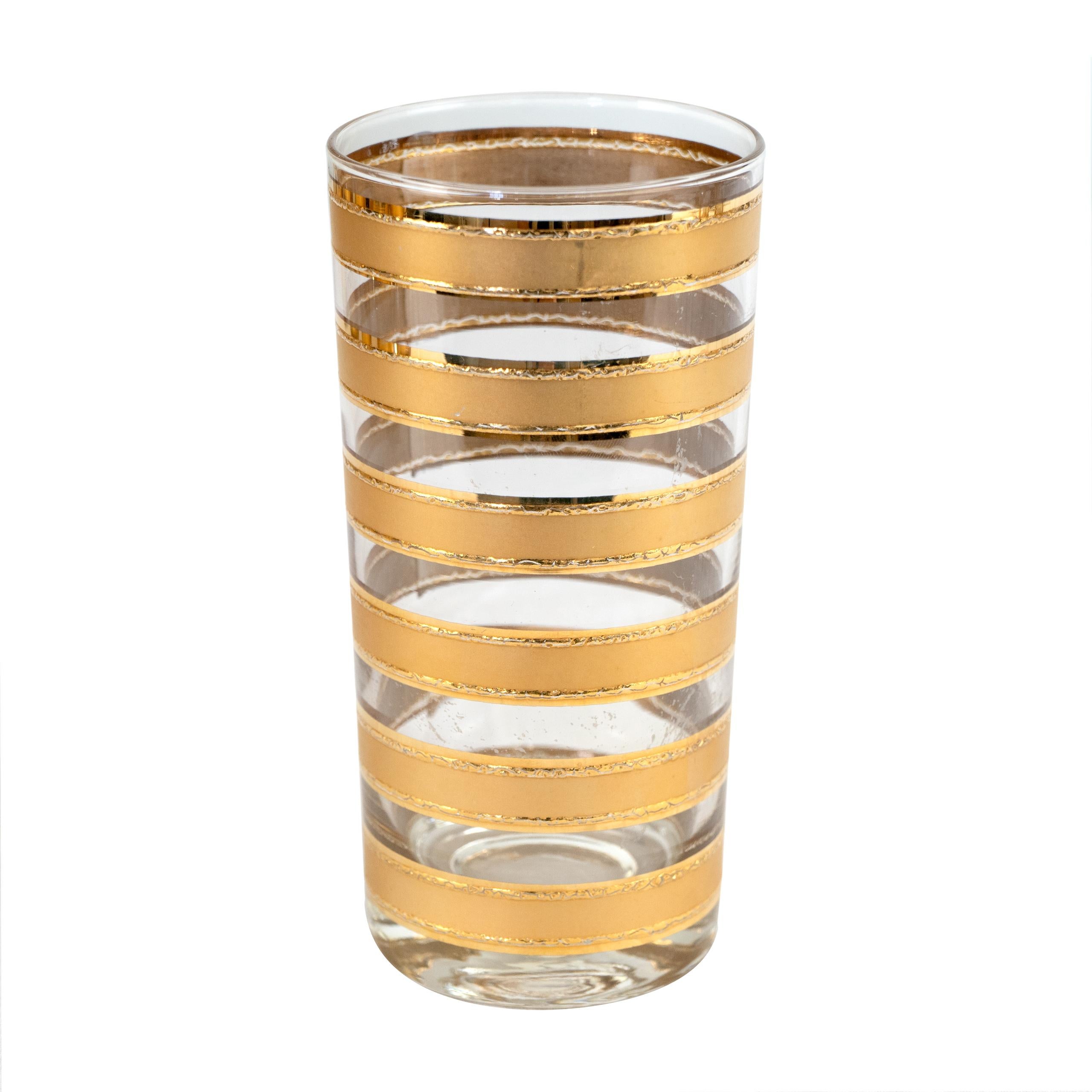culver gold striped glasses