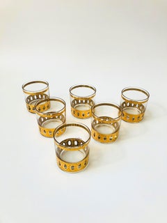 Mid Century Culver Antigua Cocktail Glasses - Set of 6