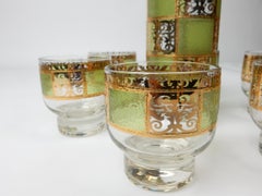 Mid-Century Culver Ltd. Prado Bar Glasses Set Martini