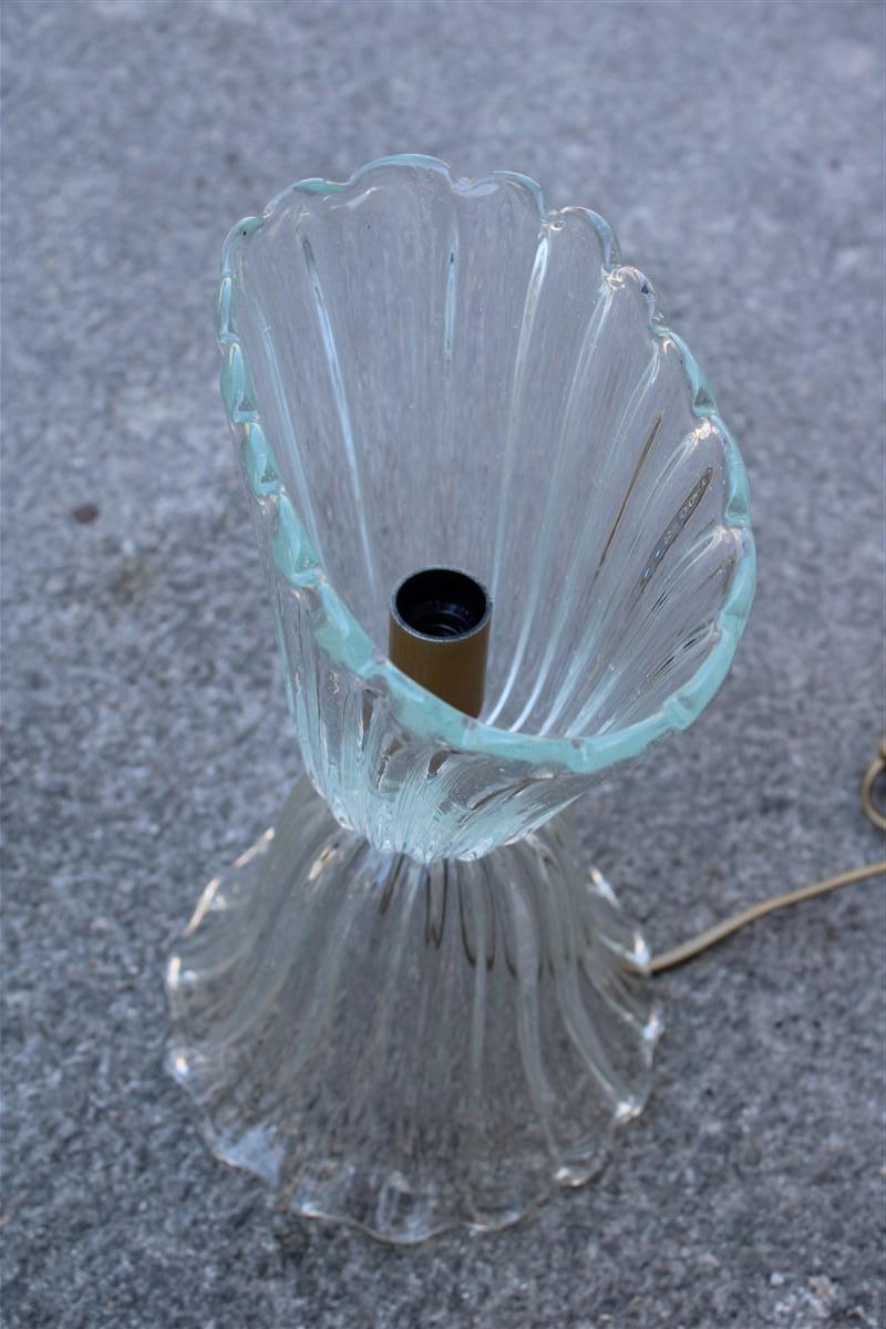Mid-Century Cup Tischlampe Barovier Murano Glass Made in Italy 1950er Jahre  im Angebot 4