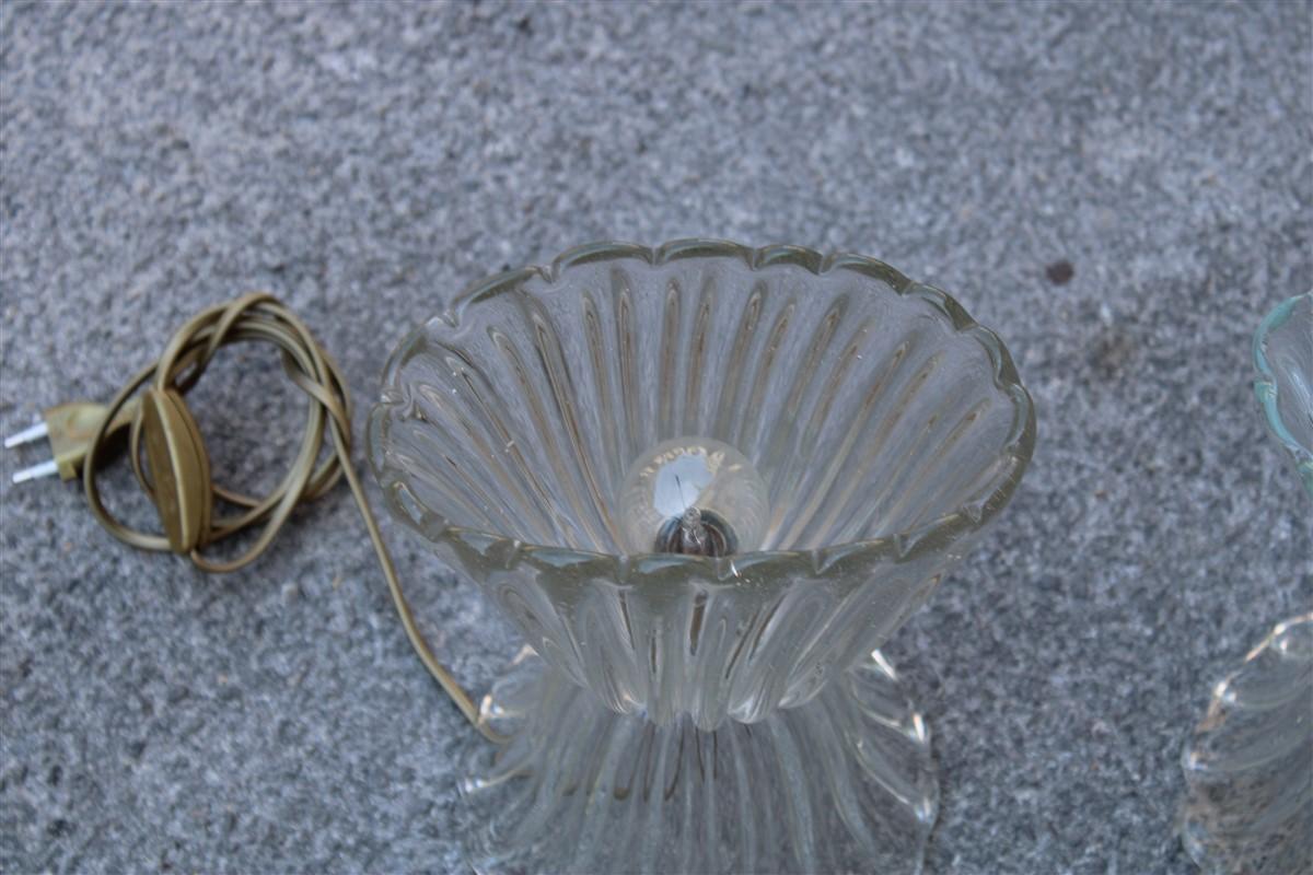Mid-Century Cup Tischlampe Barovier Murano Glass Made in Italy 1950er Jahre  im Zustand „Gut“ im Angebot in Palermo, Sicily