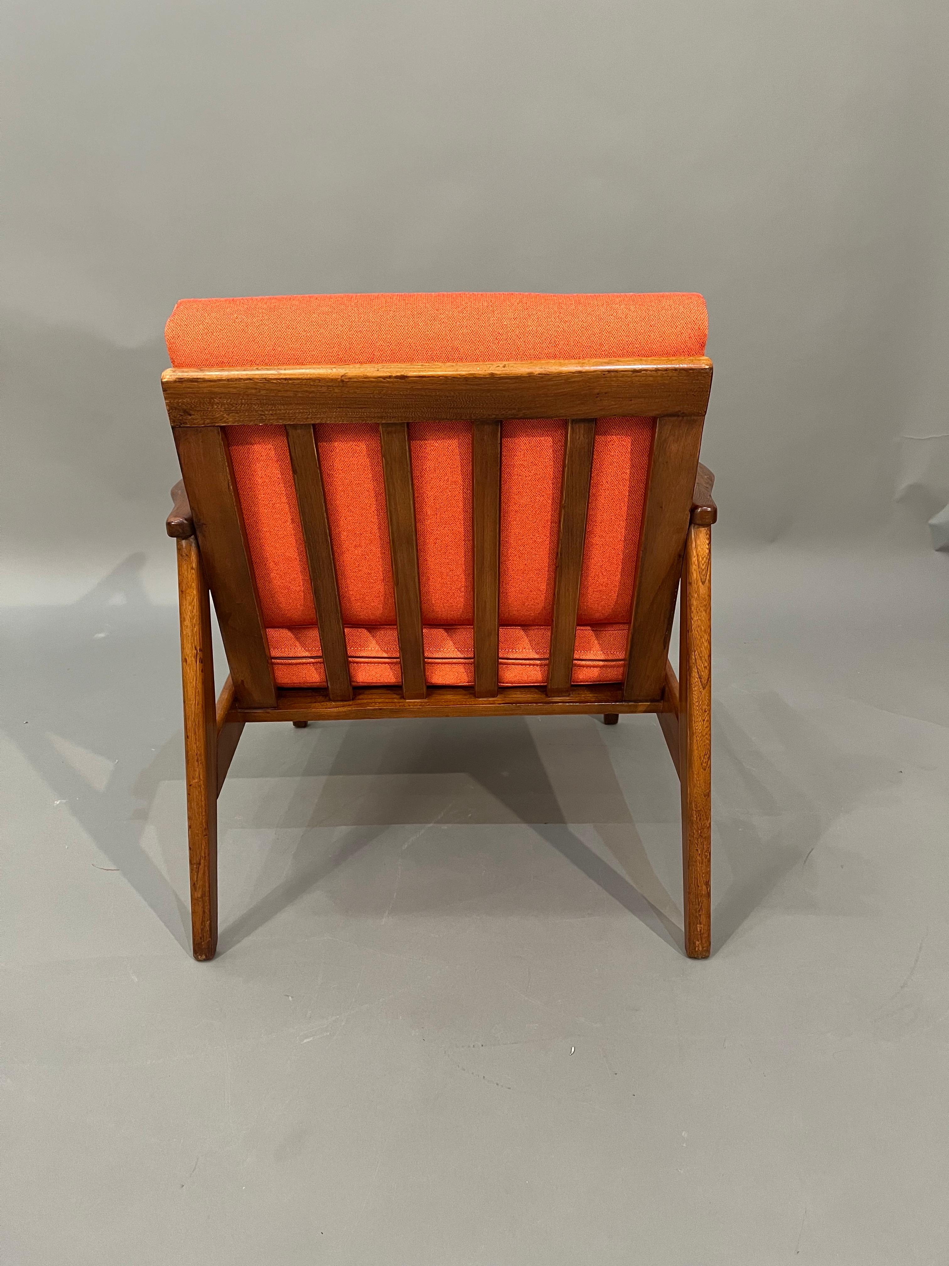 Mid-Century Modern Mid-Century, Curated, Walnut Arm Lounge Chair, 1960s Circa