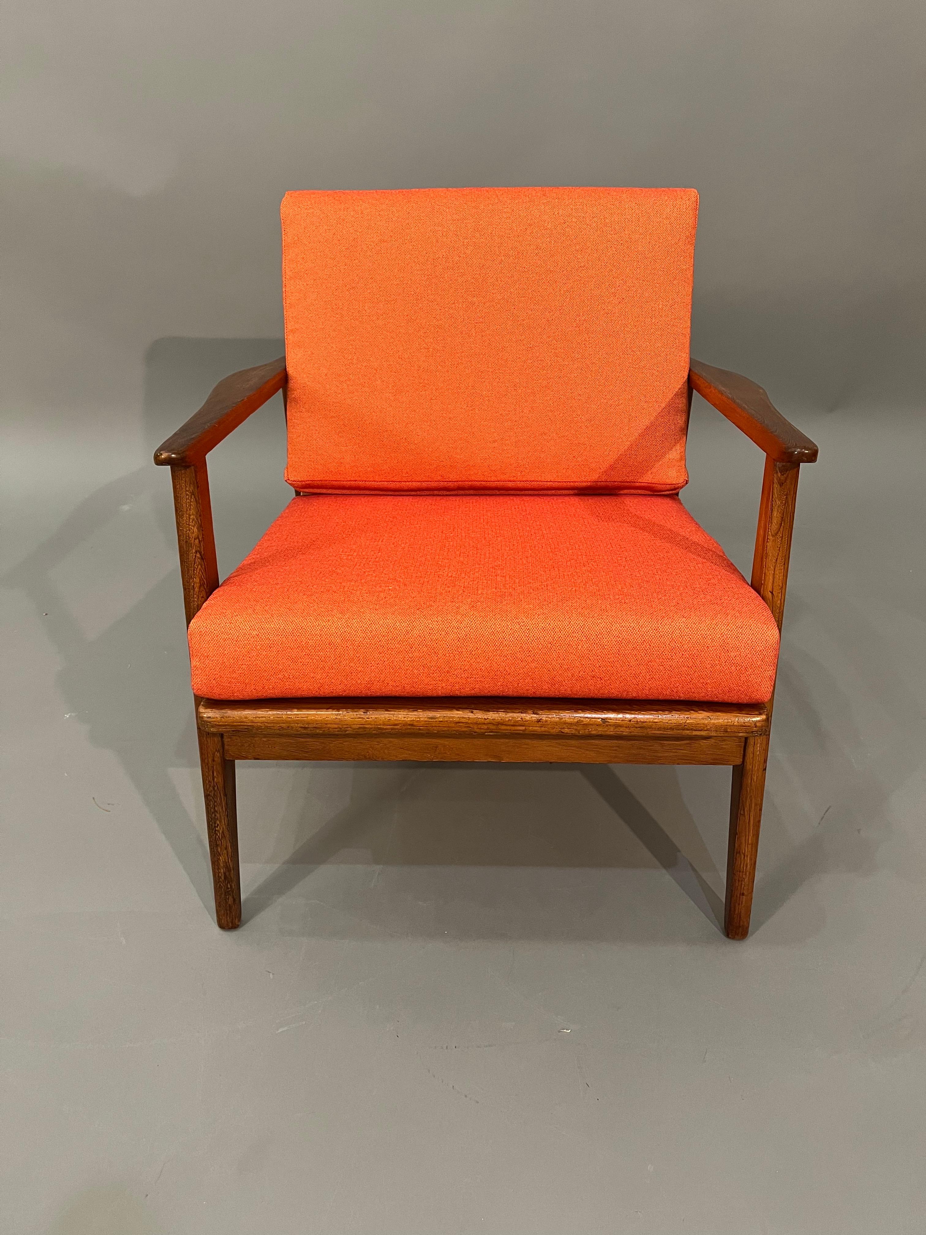 Mid-Century, Curated, Walnut Arm Lounge Chair, 1960s Circa 1