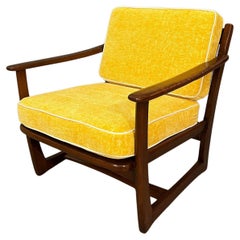 Mid-Century, Curated, Walnut arm lounge chair 1960s Circa