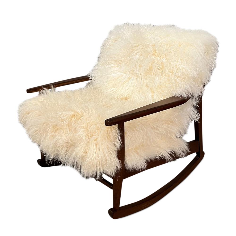 Mid-Century, Curated, Walnut Arm Rocker Lounge Chair 1960's circa 1
