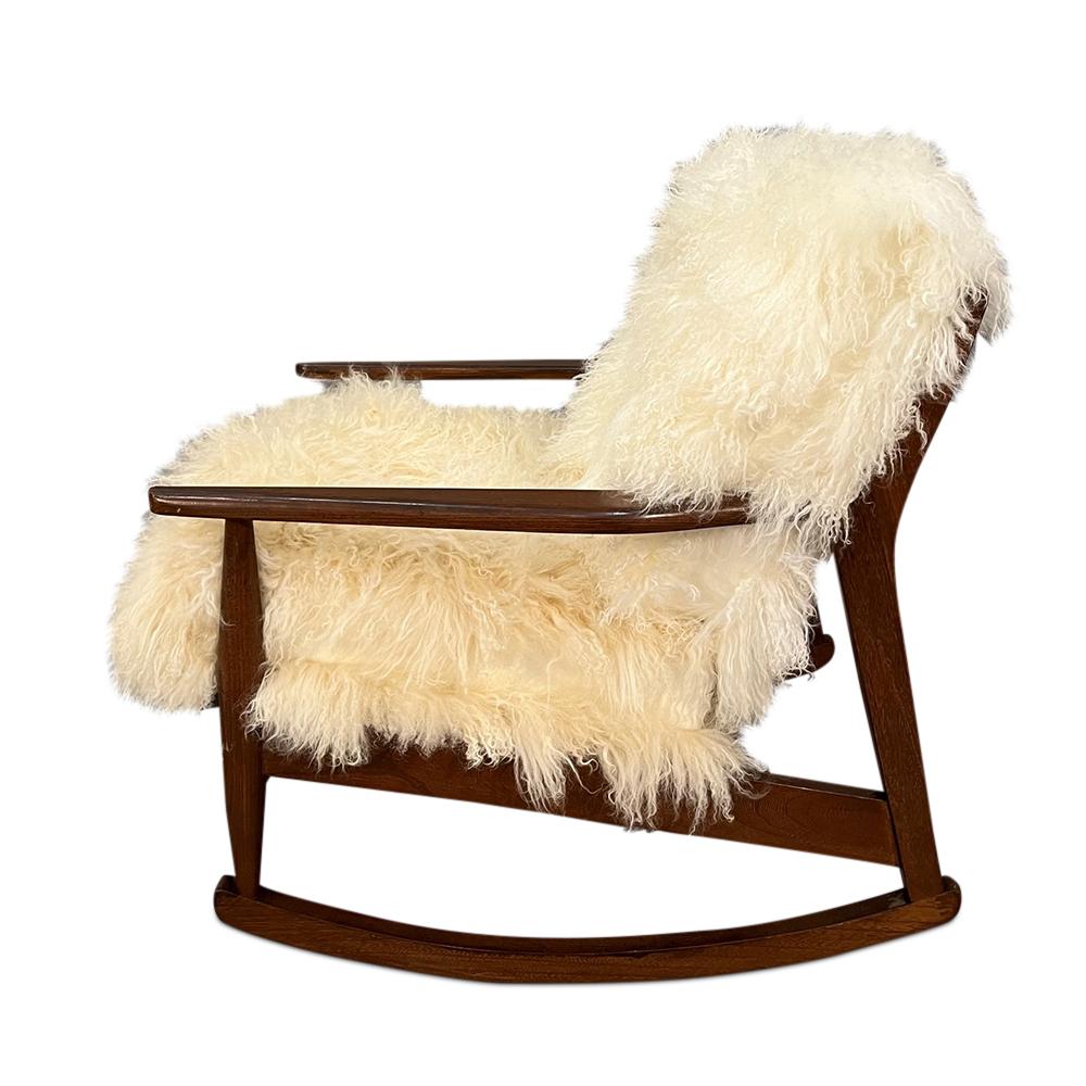 Mid-Century, Curated, Walnut Arm Rocker Lounge Chair 1960's circa 2