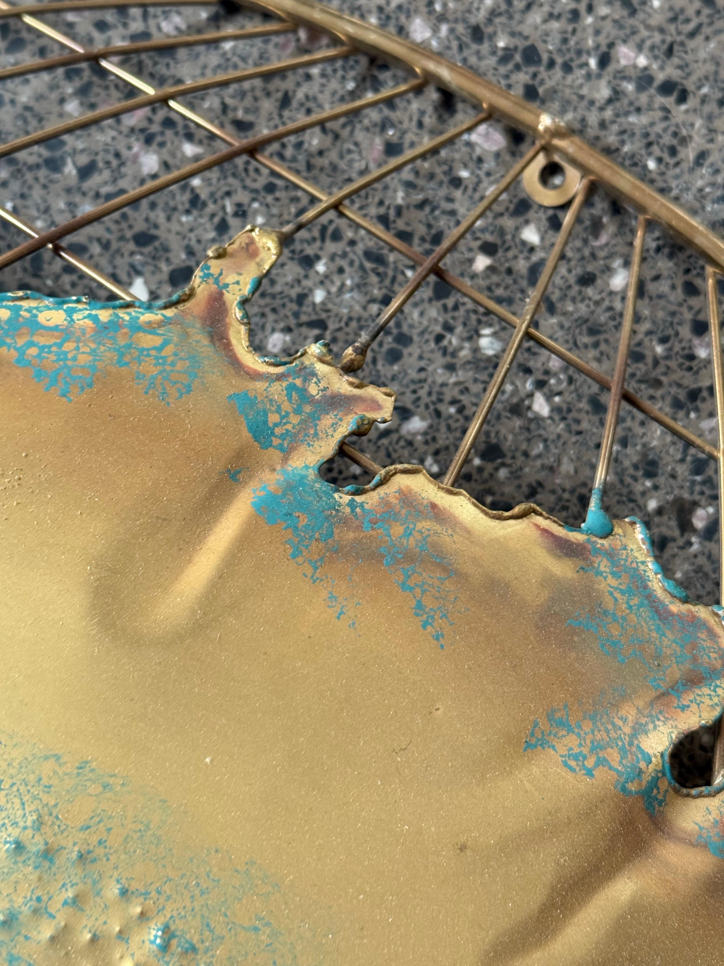 Mid-Century Curtis Jere Brass Map Wall Sculptures - a Pair For Sale 4